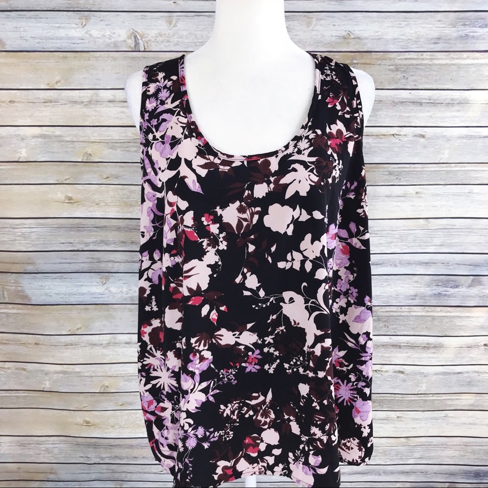 Nordstrom Halogen Floral Sleeveless Flowy Blouse